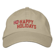 Frohe Feiertage gestickter Hut Besticktes Baseballcap