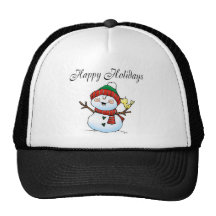 Frohe Feiertage (Schneemann Birdy) Baseballcaps