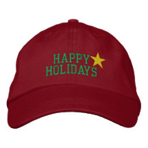 Frohe Feiertage Stern gestickter Hut Besticktes Baseballcap