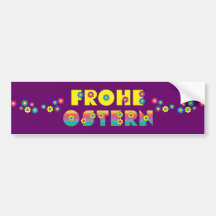 Frohe Ostern Auto Sticker