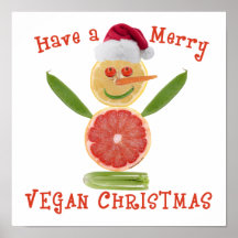 Frohe vegane Weihnachten Posterdrucke