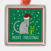 Frohe Weihnacht-Katzen-Verzierung Weihnachtsbaum Ornament