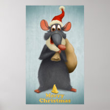Frohe Weihnacht-Maus Posterdrucke