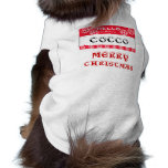FROHE WEIHNACHT-NAMENSSCHILD-HUNDEhemd Hund T Shirts
