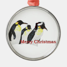 Frohe Weihnacht-Pinguine Weinachtsornamente