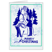Frohe Weihnacht-Schneemann Grußkarte
