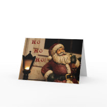 Frohe Weihnacht-Vintage Sankt-Karte