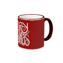 Frohe Weihnacht-Weiß-Becher Tasse