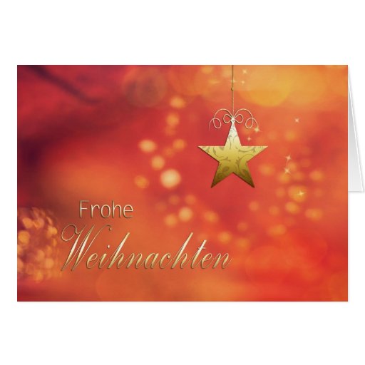 Frohe Weihnachten auf Deutsch, frohe Weihnachten, Grußkarte | Zazzle