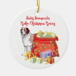 Frohe Weihnachten Bernhardiners Ornament