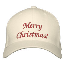 Frohe Weihnachten! Gestickter Hut Bestickte Kappe