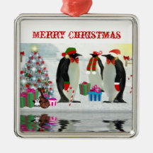 Frohe Weihnachten - Kaiser-Pinguine Weinachtsornamente