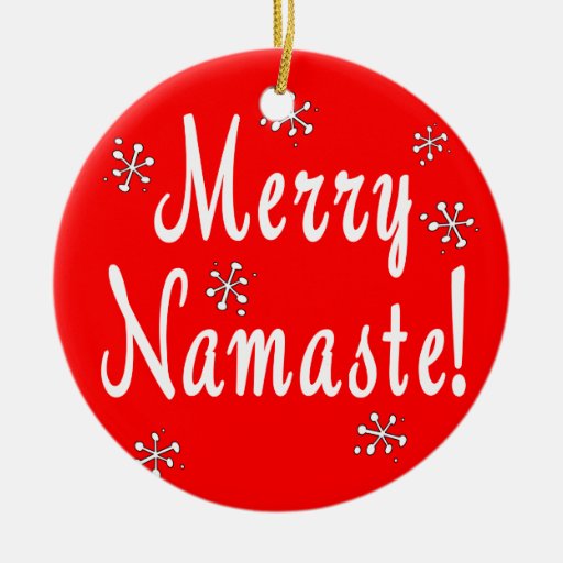 Frohe Weihnachten Namaste Verzierung Weihnachtsbaum Ornament