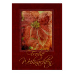 Frohe Weihnachten Poinsettia-Postkarte