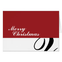 Frohe Weihnachten- roter/schwarzer Squiggle Karten