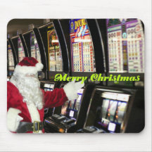Frohe Weihnachten Sankt, die Schlitz Mousepad spie