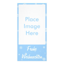 Frohe Weihnachten Schneeflocken Personalisierte Photo Karte