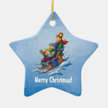 Frohe Weihnachten! - Sleighing scherzt Verzierung Ornament