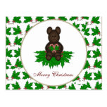 Frohe Weihnachten Teddybear Postkarte