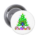 Frohe Weihnachten und glücklicher Chanukka-Knopf Button
