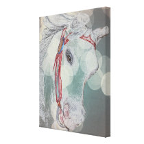 Fröhlich gehen Runden-Pony-Fantasie-Kunst leinwanddrucke