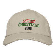 Fröhlich, Weihnachten, 2008 Bestickte Kappe