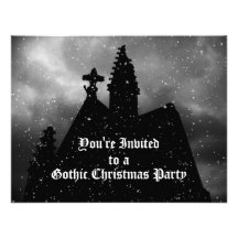 Fröhliche gotische WeihnachtsParty Einladungen
