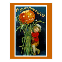Fröhliche Halloween-Jack o Laterne Postkarten