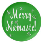 Fröhliche Namaste Platte Flacher Teller