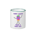 Fröhliche Ostern ein von den guten Ei-Hemden u. de Teetasse