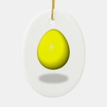 Fröhliche Ostern - gelbes Ei Weihnachtsornament