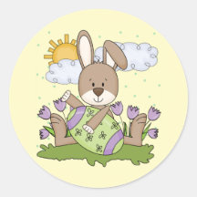 Fröhliche Ostern Runder Aufkleber