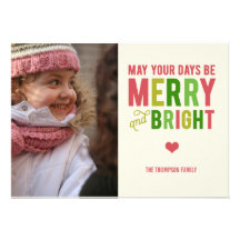Fröhliche und helle Weihnachtsfeiertags-Foto-Karte Einladungskarte