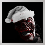 Fröhlicher blutiger Halloween-Zombie Sankt Plakatdruck