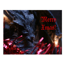 Fröhlicher Weihnachtsdrache Postkarten