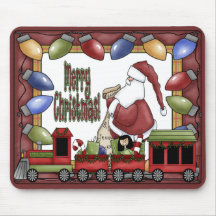 Fröhlicher Weihnachtszug Mauspads