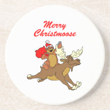 Fröhliches Christmoose Bierdeckel