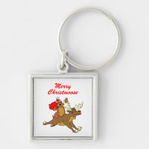 Fröhliches Christmoose Schlüsselband