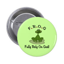 Frosch beruhen völlig auf Gott Buttons