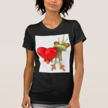 Frosch der König Heart Tshirts
