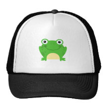 Frosch-Frosch-amphibisch grünes niedliches Cartoon Retrokultmütze