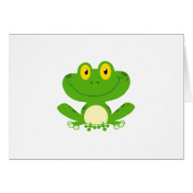 Frosch-Frosch-amphibisch grünes niedliches Cartoon Karte