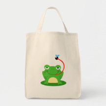 Frosch-Frosch-amphibisch lustiges Wanzen-Cartoon-T Einkaufstasche