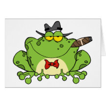 Frosch-Gangster Grußkarte