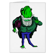 frosch im frack frog in tailcoat karte