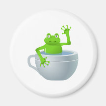 Frosch im Schalen-Cartoon Magnets