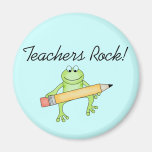 Frosch-Lehrer-Felsen T-Shirts und Gfits Magnete