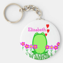 Frosch-Liebe-Personalisierter Name Schlüsselanhänger