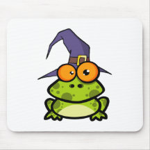 Frosch mit einem Hexe-Hut Mousepad
