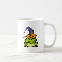 Frosch mit einem Hexe-Hut Teetassen